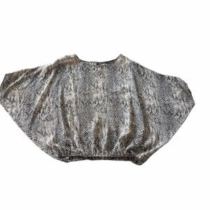 Dora Landa  Snakeskin Print Silk Top Size 4